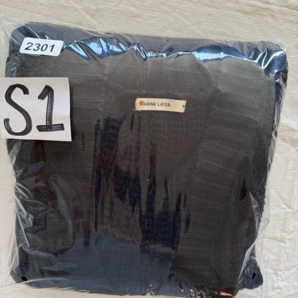 Marine Layer Open Front Cardigan Size Medium Merino Wool Blend in Autumn Brown - Picture 12 of 13